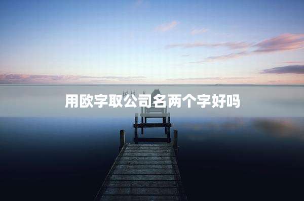 用欧字取公司名两个字好吗