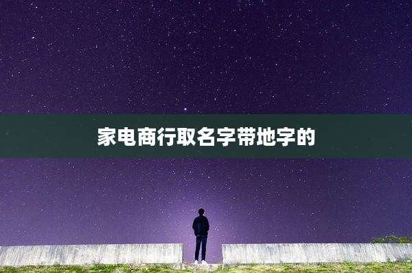 家电商行取名字带地字的