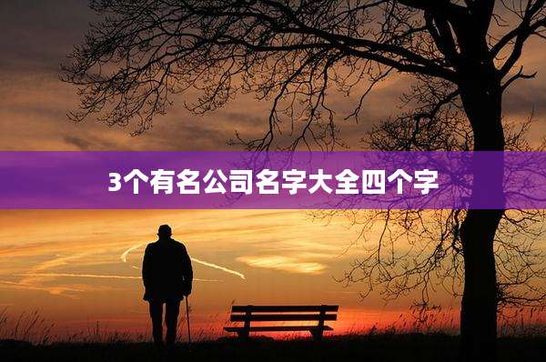 3个有名公司名字大全四个字