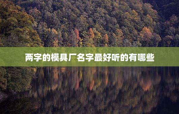 两字的模具厂名字最好听的有哪些
