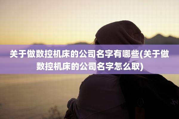 关于做数控机床的公司名字有哪些(关于做数控机床的公司名字怎么取)