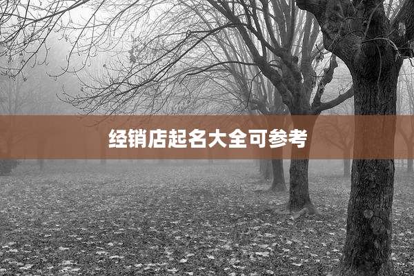 经销店起名大全可参考