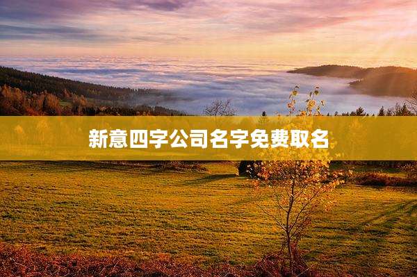新意四字公司名字免费取名