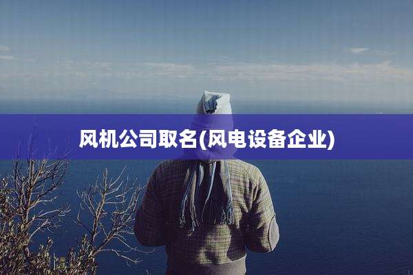 风机公司取名(风电设备企业)