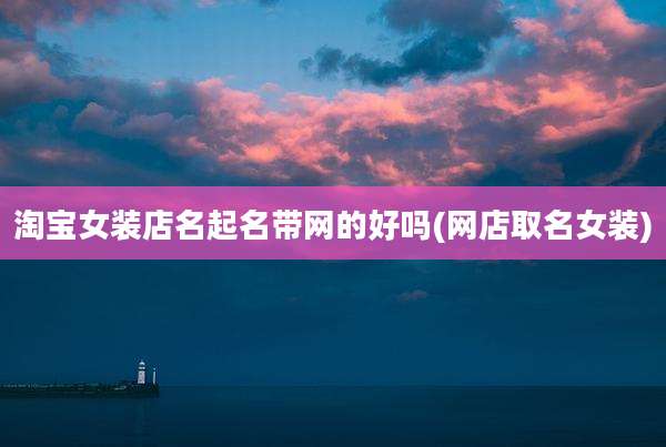 淘宝女装店名起名带网的好吗(网店取名女装)
