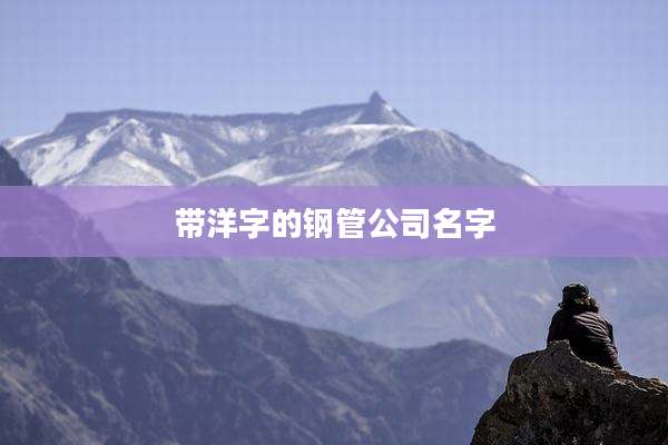 带洋字的钢管公司名字