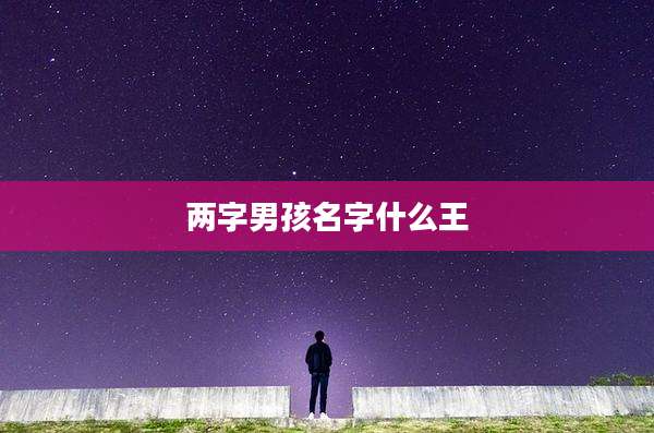 两字男孩名字什么王