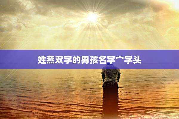 姓燕双字的男孩名字宀字头