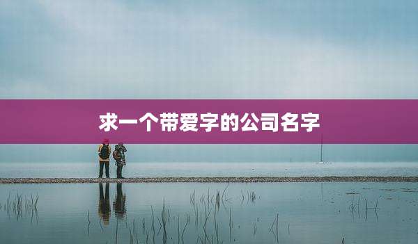 求一个带爱字的公司名字