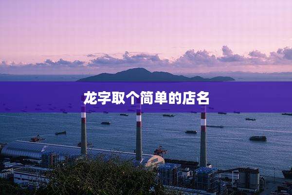 龙字取个简单的店名