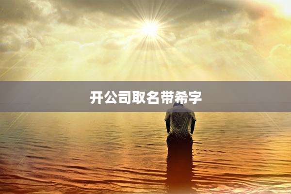 开公司取名带希字