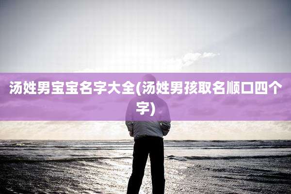 汤姓男宝宝名字大全(汤姓男孩取名顺口四个字)