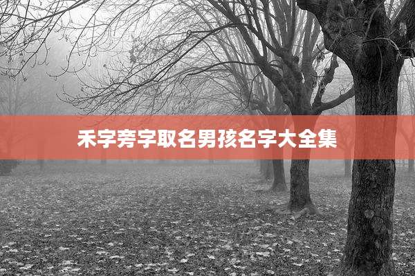 禾字旁字取名男孩名字大全集