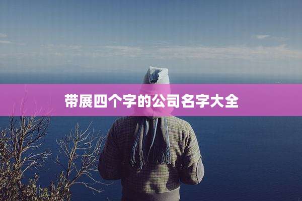 带展四个字的公司名字大全