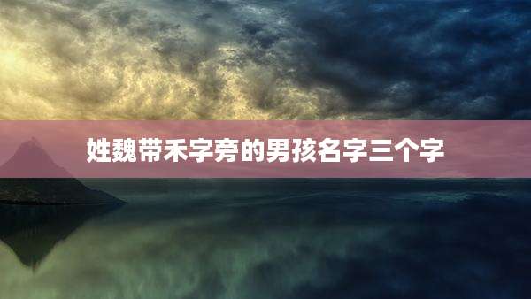 姓魏带禾字旁的男孩名字三个字