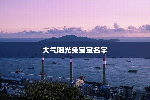 大气阳光兔宝宝名字