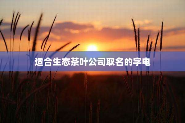 适合生态茶叶公司取名的字电