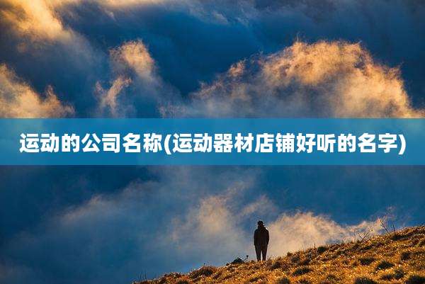运动的公司名称(运动器材店铺好听的名字)