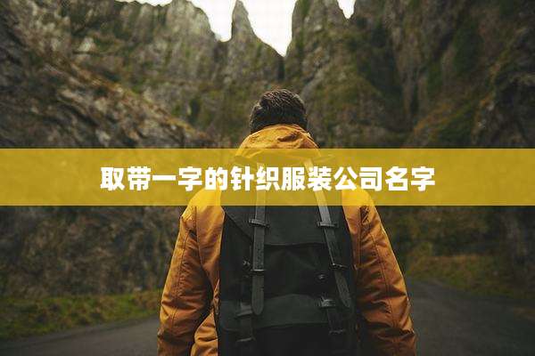 取带一字的针织服装公司名字