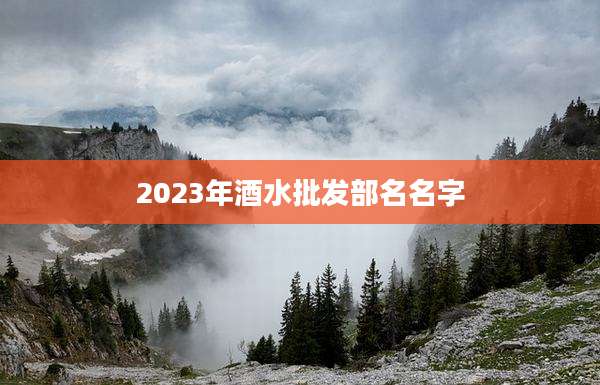 2023年酒水批发部名名字