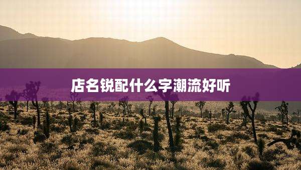 店名锐配什么字潮流好听
