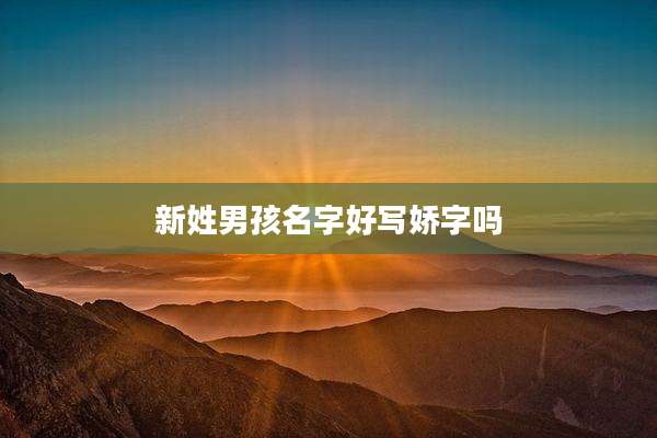 新姓男孩名字好写娇字吗