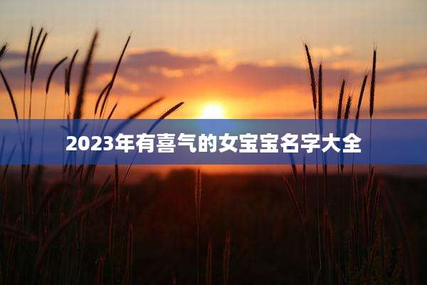 2023年有喜气的女宝宝名字大全