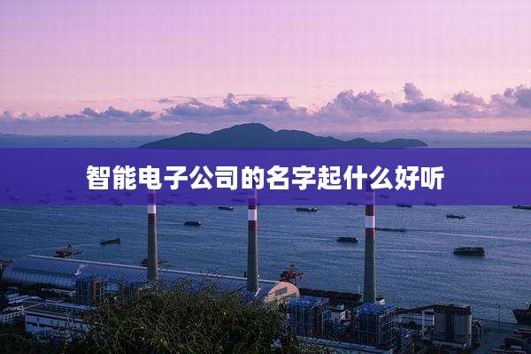 智能电子公司的名字起什么好听