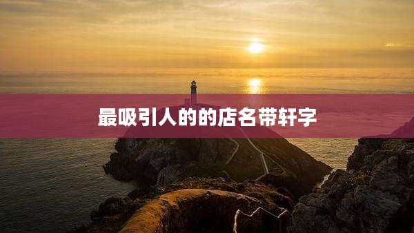 最吸引人的的店名带轩字