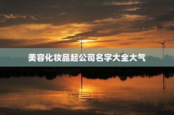 美容化妆品起公司名字大全大气