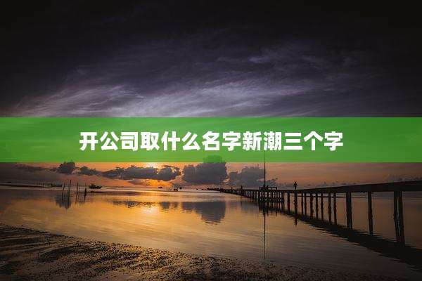 开公司取什么名字新潮三个字