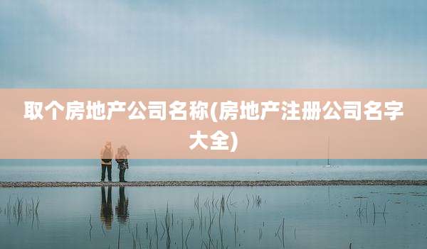 取个房地产公司名称(房地产注册公司名字大全)