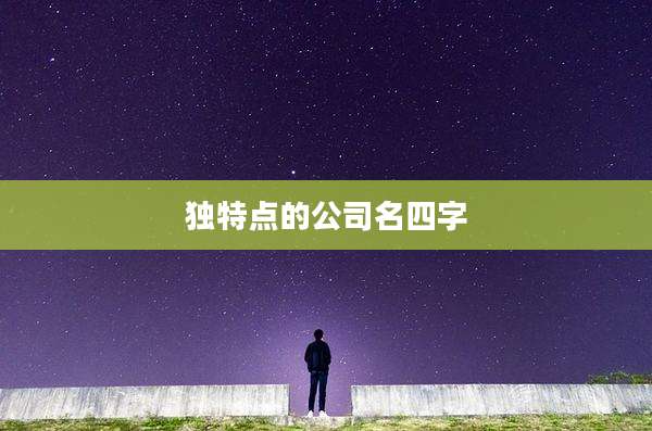 独特点的公司名四字