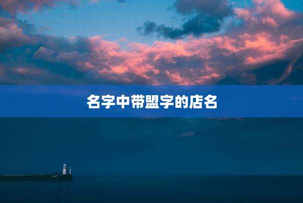 名字中带盟字的店名