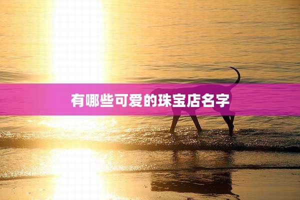 有哪些可爱的珠宝店名字