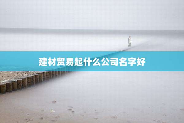 建材贸易起什么公司名字好