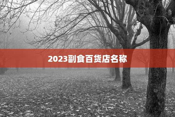 2023副食百货店名称