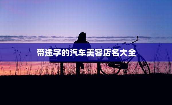带途字的汽车美容店名大全