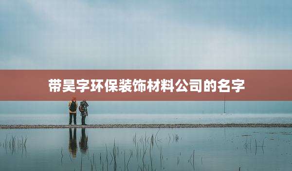 带昊字环保装饰材料公司的名字