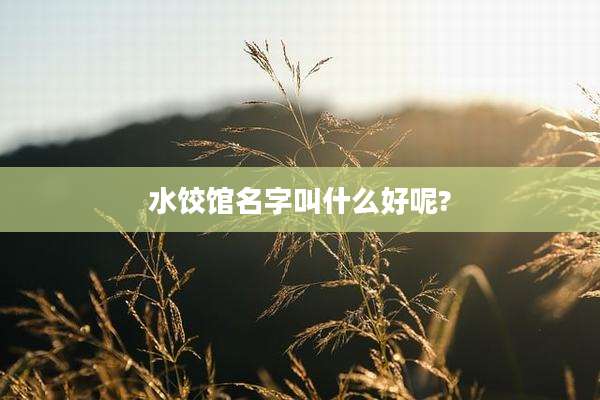 水饺馆名字叫什么好呢?