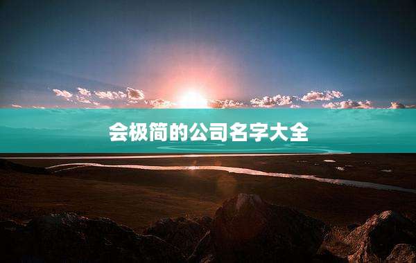 会极简的公司名字大全