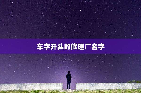 车字开头的修理厂名字