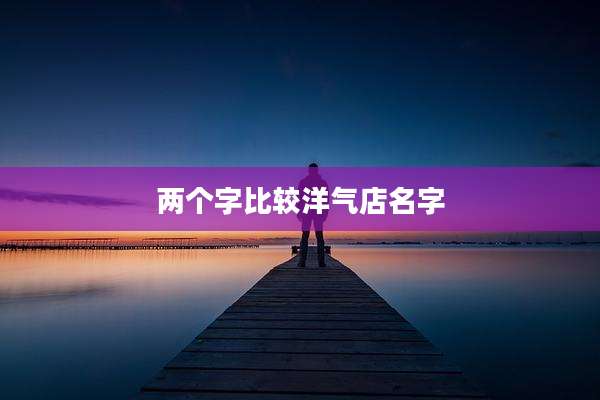 两个字比较洋气店名字