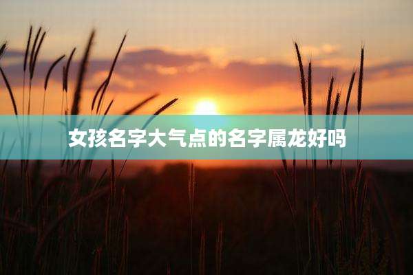 女孩名字大气点的名字属龙好吗