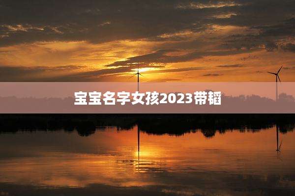 宝宝名字女孩2023带韬