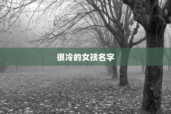 很冷的女孩名字