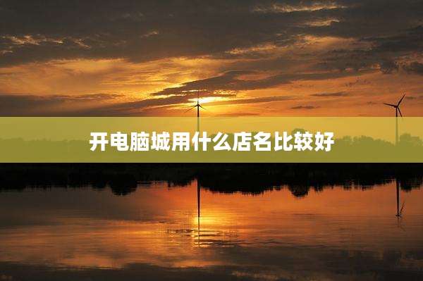 开电脑城用什么店名比较好