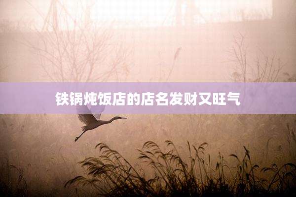 铁锅炖饭店的店名发财又旺气