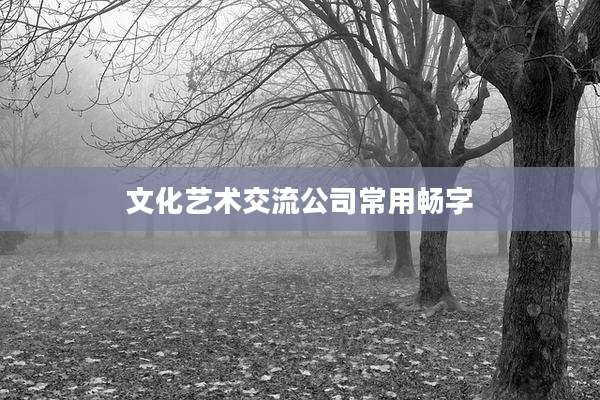 文化艺术交流公司常用畅字