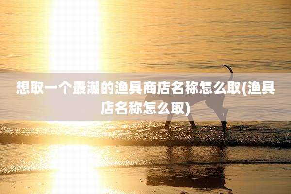 想取一个最潮的渔具商店名称怎么取(渔具店名称怎么取)